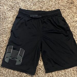 Under Armour Black Men’s Athletic Shorts with Gray Logo